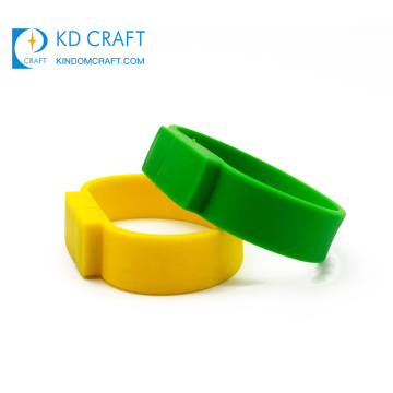 Bracelets de bracelet en silicone pour lecteur flash usb vierges fabriqués en chine pour souvenir